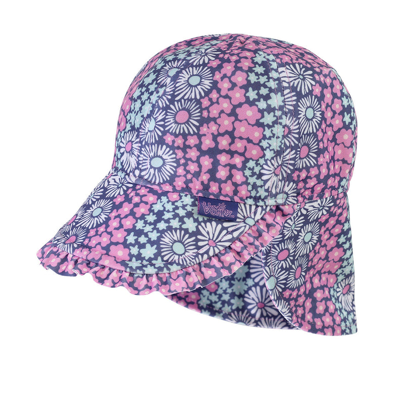 baby girl's swim flap hat in wandering flowers|wandering-flowers