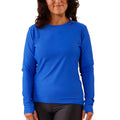 women's long sleeve crew swim shirt in deep sea|deep-sea