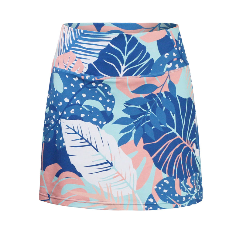 Women's Travel Skort in Ocean Botanical|ocean-botanical