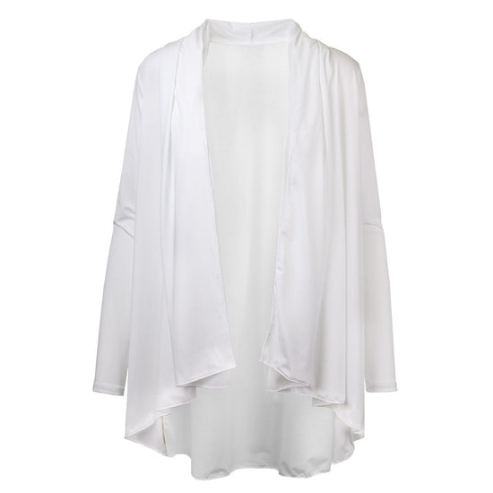 women's hooded beach cover up in white|white