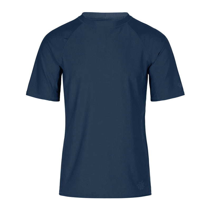 men's short sleeve swim shirt in midnight|midnight